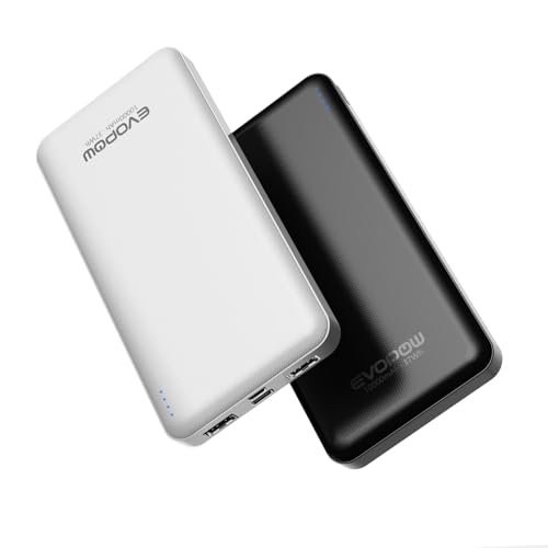 2-Pack Portable Charger, Slimmer 10000mAh 15W Power Bank, USB C in&Out Fast Charging Battery Pack, External Portable Power Bank for iPhone 16 15 14 13 12 iPad Airpods Samsung S23 S22 Pixel etc