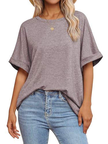 ATHMILE Womens Oversized T Shirts Summer Tops Spring Casual Loose Fit Workout Short Sleeve 2025 Beach Vacation