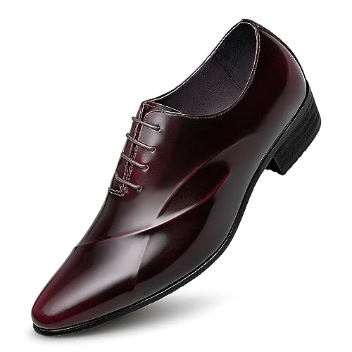 ZRO Men's Lace Up Formal Modern Oxford Dress Shoes