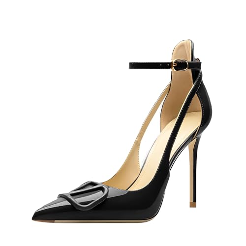 Women's Pointed-Toe Bag-Toe Strappy High-Heeled Shoes Sexy Stiletto Pumps