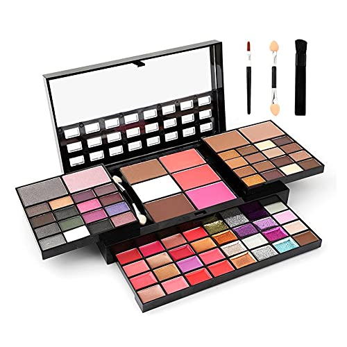 Women's All-in-One Makeup Kit - 74 Colors: 36 Eyeshadows, 16 Lip Gloss, 12 Glitter Cream, 4 Concealer, 3 Blusher, 1 Bronzer, 2 Highlight & Contour