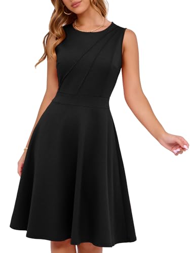 Fit and Flare Cocktail Dress for Women Wedding Guest Business Work Semi Formal A Line Dresses 2025