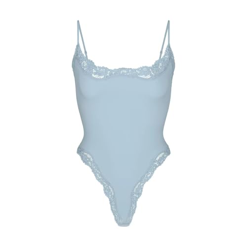 Womens Lace Bodysuit Sexy Adjustable Spaghetti Strap Cami Top Slimming Cute Dance Party Lounge Shapewear Romper