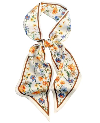 Head Scarf Hair Neck Scarves For Women Purse Bag Scarfs For Handbags Silky Long Thin Satin Headscarf Fashion