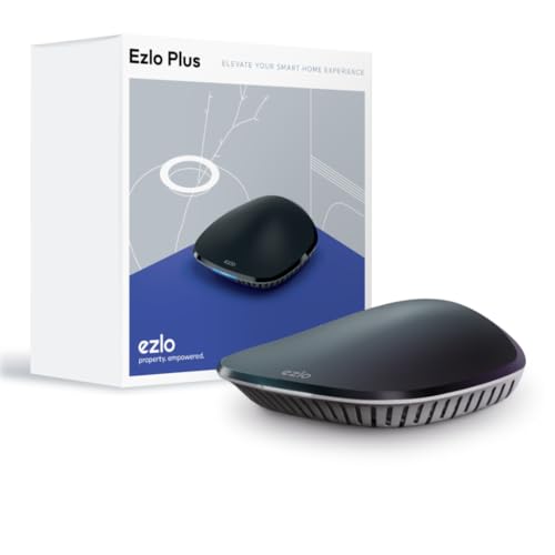 Ezlo Plus Smart Home Hub with Zigbee & Z-Wave. Works with Wi-Fi Devices Associated with Amazon Alexa Devices & Google Assistant to Control Smart Locks, Smart Lights, Smart Switch and CCTV Cameras