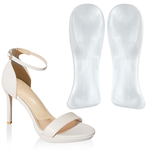 Heel Inserts for Women - Weight Shifting Insoles for High Heels, Gel Inserts Comfort Pads for Foot Pain Relief (Medium - US 8-9.5 Women Shoes)