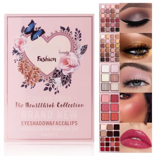 78 Colors All-In-One Makeup Palette ?C 5 Layer Makeup Kit with Matte & Shimmer Eyeshadows, Blushes, Highlighters, Lip Glosses & Lipsticks ?C Full Face Harmony Set ?C Holiday Gift for Women