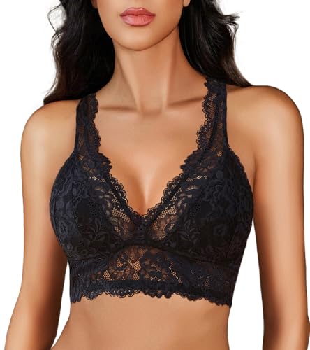 Avidlove Lace Bralettes for Women Wireless Unpadded Bras Racerback Camisole Tops Basic Cami Sexy Strappy Everyday Lingerie