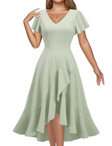 DRESSTELLS Women's Cocktail Dresses, Formal Wedding Guest High Low Graduation Party Evening Prom Dress 2025