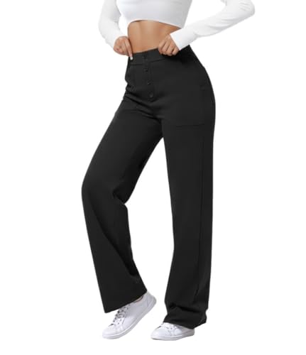 SEMARO High Waisted Casual Pants for Women Business Dress Work Office Stretchy Pants with Pockets